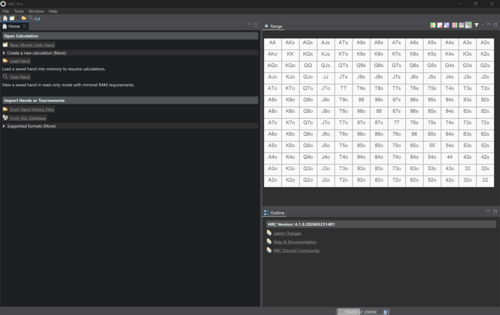 Holdem Resources Calculator
