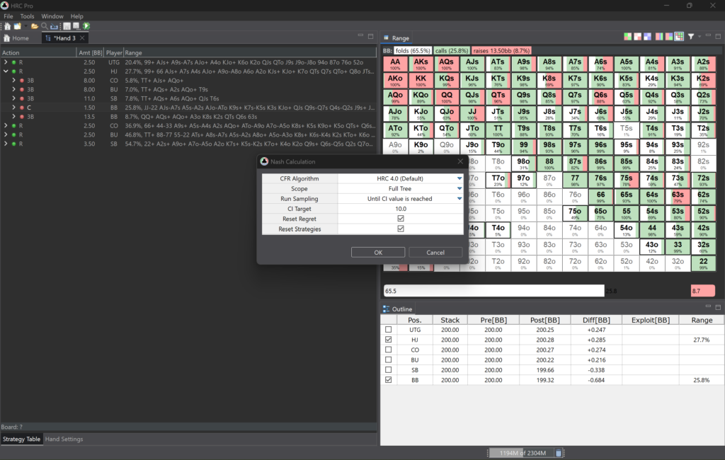 Holdem Resources Calculator
