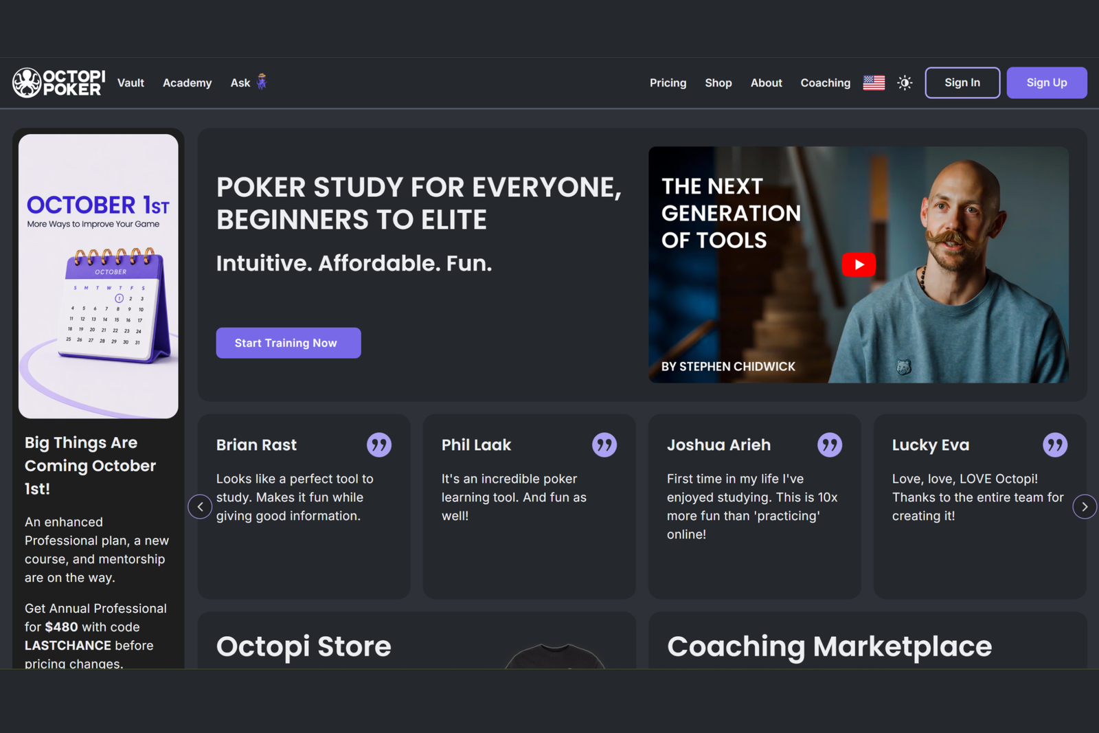 Octopi Poker Review: Tournament GTO With Pro Hand Reviews