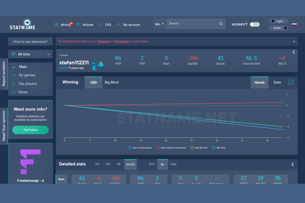 Statname Review: Opponent Stats by Screen Name for Cash Games