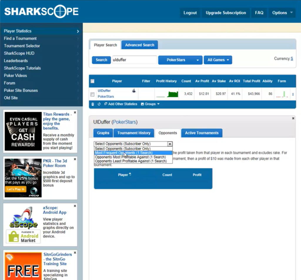 Sharkscope