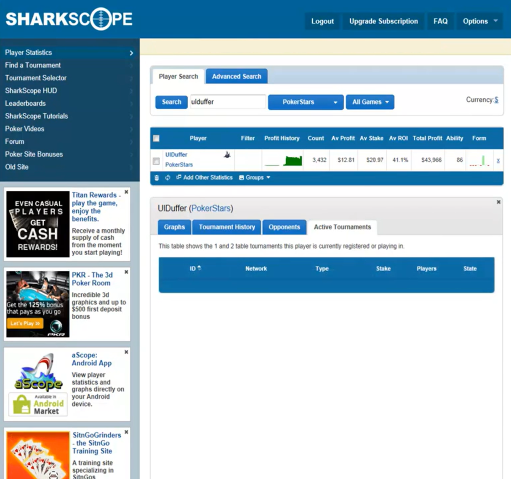 Sharkscope