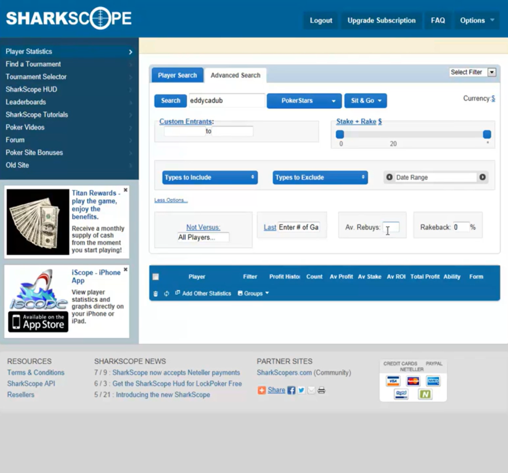 Sharkscope